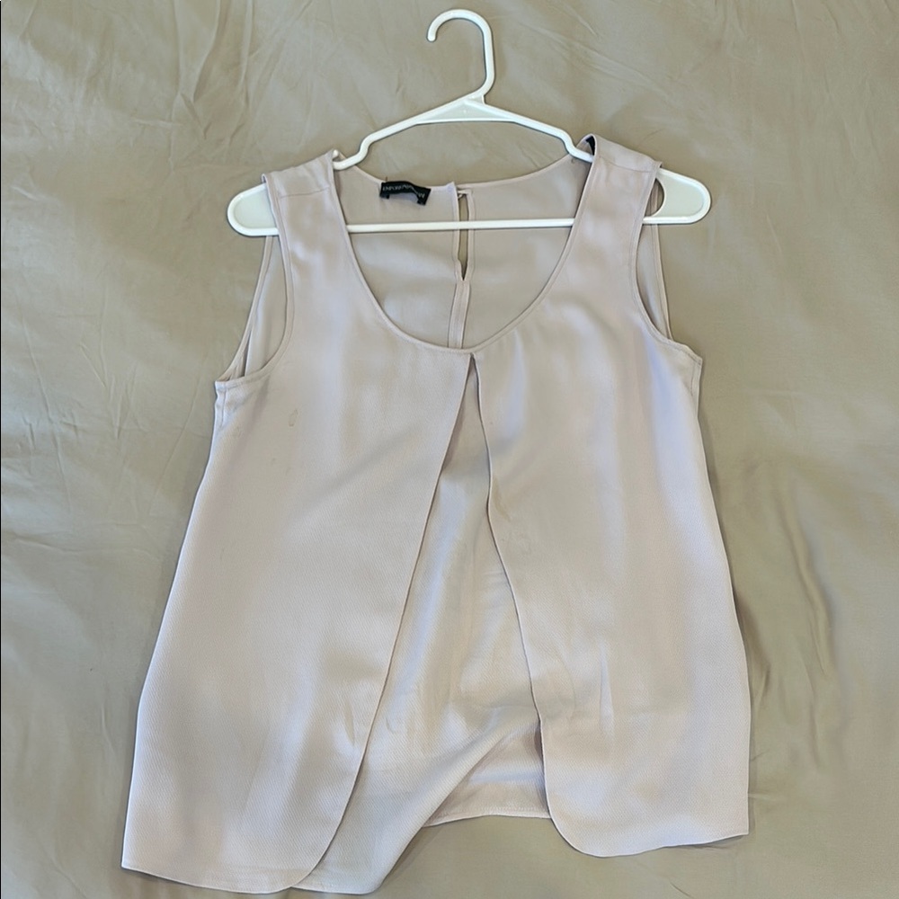 Elegant light pink Armani silk Sleeveless Top S